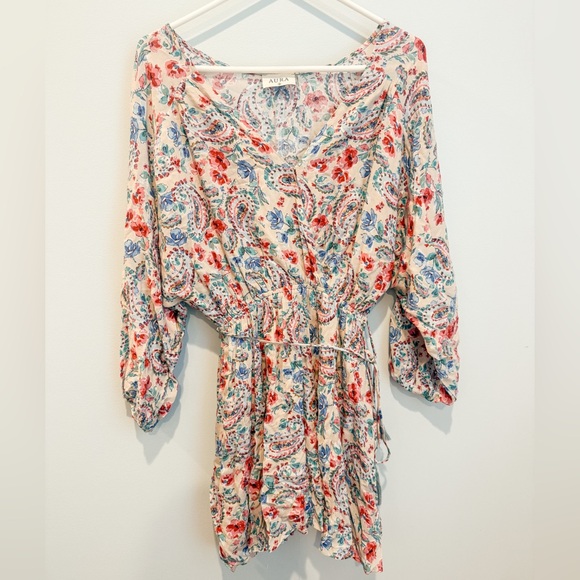 Red Dress Boutique Floral Paisley V-Neck Dress - Picture 3 of 6